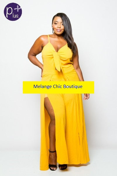 Mustard Curvy Jumpsuit – Mélange Chic ...